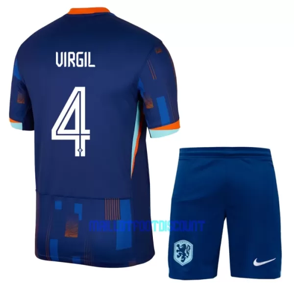 Kit De Football Pays-Bas Virgil van Dijk 4 Enfant Extérieur Euro 2024