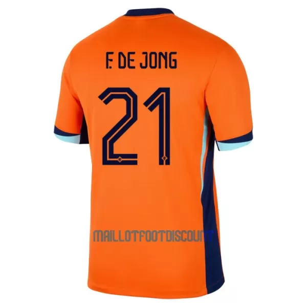 Maillot De Foot Pays-Bas Frenkie de Jong 21 Domicile Euro 2024