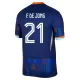 Maillot De Foot Pays-Bas Frenkie de Jong 21 Extérieur Euro 2024