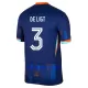 Maillot De Foot Pays-Bas Matthijs de Ligt 3 Extérieur Euro 2024