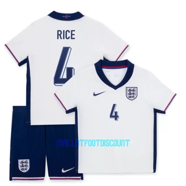 Kit De Football Angleterre Declan Rice 4 Enfant Domicile Euro 2024