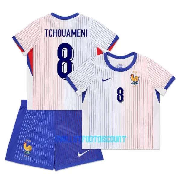 Kit De Football France Aurélien Tchouaméni 8 Enfant Extérieur Euro 2024