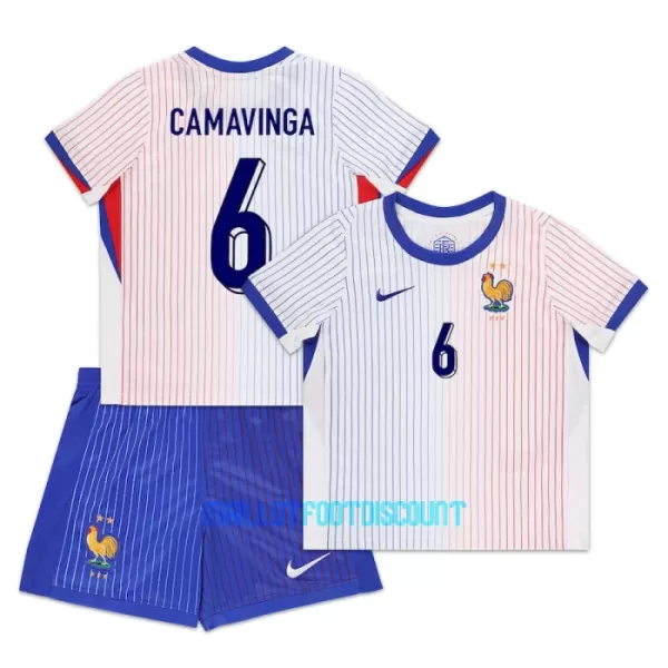 Kit De Football France Eduardo Camavinga 6 Enfant Extérieur Euro 2024