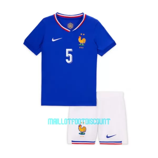 Kit De Football France Kounde 5 Enfant Domicile Euro 2024