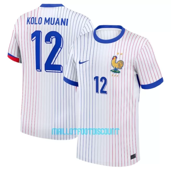 Maillot De Foot France Kolo Muani 12 Extérieur Euro 2024