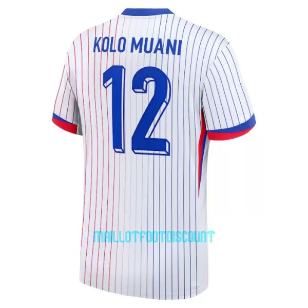 Maillot De Foot France Kolo Muani 12 Extérieur Euro 2024