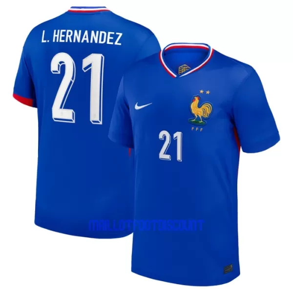 Maillot De Foot France L. Hernandez 21 Domicile Euro 2024