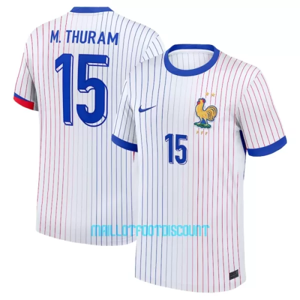 Maillot De Foot France M. Thuram 15 Extérieur Euro 2024