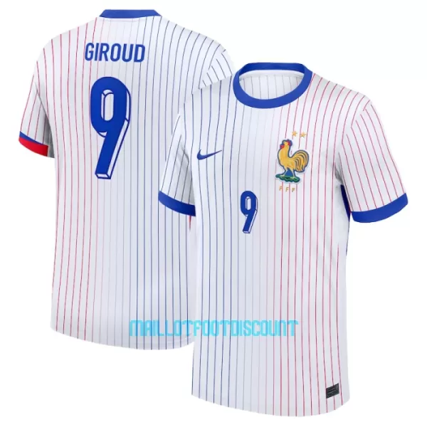 Maillot De Foot France Olivier Giroud 9 Extérieur Euro 2024