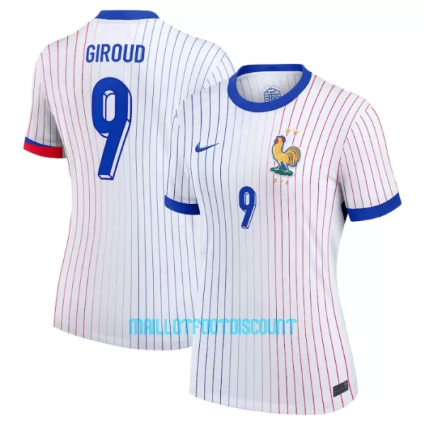 Maillot De Foot France Olivier Giroud 9 Femme Extérieur Euro 2024