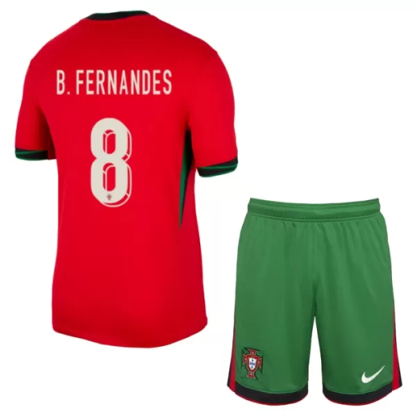 Kit De Football Portugal Bruno Fernandes 8 Enfant Domicile Euro 2024