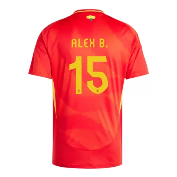 Maillot De Foot Espagne Alex Baena 15 Domicile Euro 2024