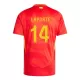 Maillot De Foot Espagne Aymeric Laporte 14 Domicile Euro 2024