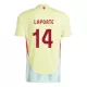 Maillot De Foot Espagne Aymeric Laporte 14 Extérieur Euro 2024