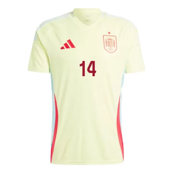 Maillot De Foot Espagne Aymeric Laporte 14 Extérieur Euro 2024