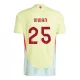 Maillot De Foot Espagne Dani Vivian 25 Extérieur Euro 2024