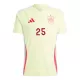 Maillot De Foot Espagne Dani Vivian 25 Extérieur Euro 2024