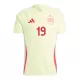 Maillot De Foot Espagne Lamine Yamal 19 Extérieur Euro 2024