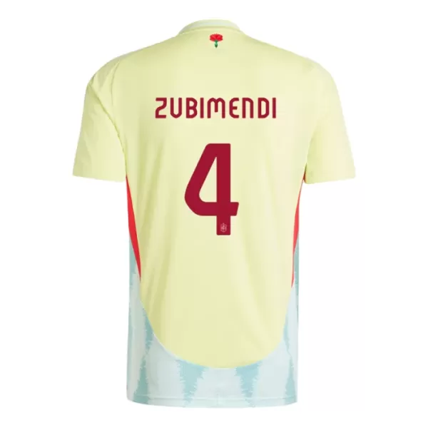 Maillot De Foot Espagne Martin Zubimendi 4 Extérieur Euro 2024