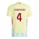 Maillot De Foot Espagne Martin Zubimendi 4 Extérieur Euro 2024