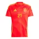 Maillot De Foot Espagne Mikel Oyarzabal 21 Domicile Euro 2024