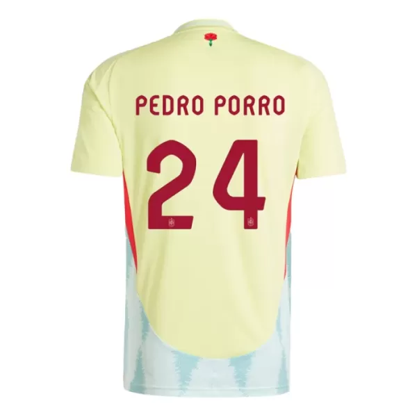 Maillot De Foot Espagne Pedro Porro 24 Extérieur Euro 2024