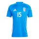 Maillot De Foot Italie Giorgio Scalvini 15 Domicile Euro 2024