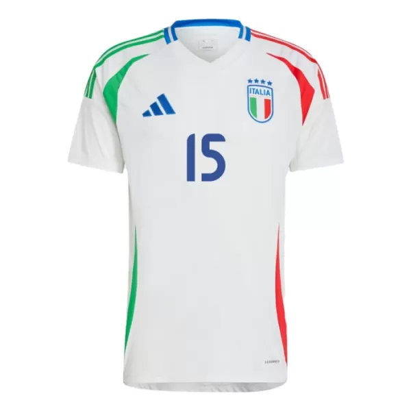 Maillot De Foot Italie Giorgio Scalvini 15 Extérieur Euro 2024