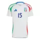 Maillot De Foot Italie Giorgio Scalvini 15 Extérieur Euro 2024