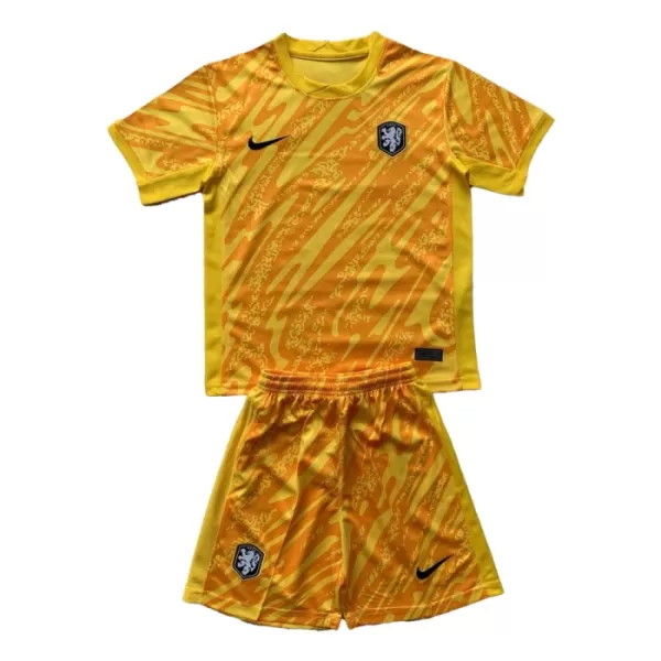 Kit De Football Gardien Pays-Bas Enfant Euro 2024 Jaune