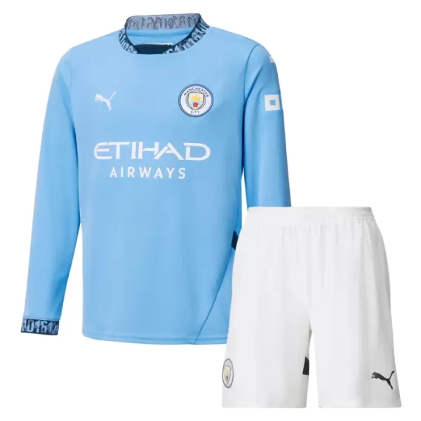 Kit De Football Manchester City Enfant Domicile 24/25 Manches Longues