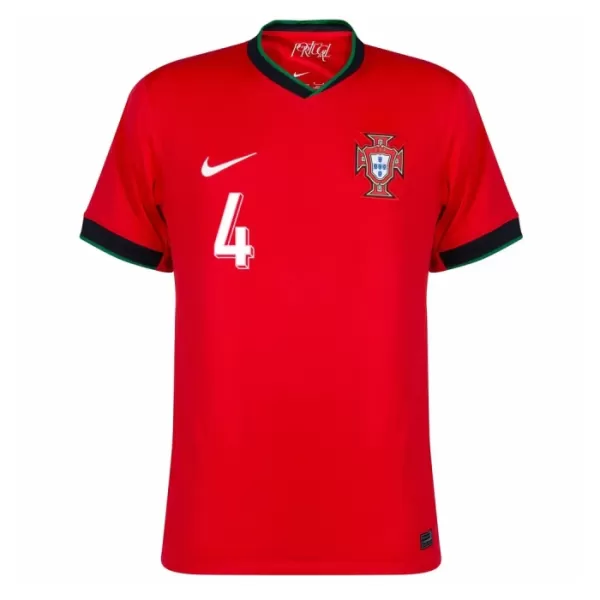 Maillot De Foot Portugal Rúben Dias 4 Domicile Euro 2024