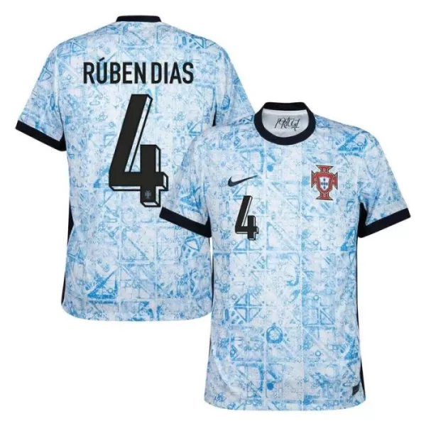 Maillot De Foot Portugal Rúben Dias 4 Extérieur Euro 2024