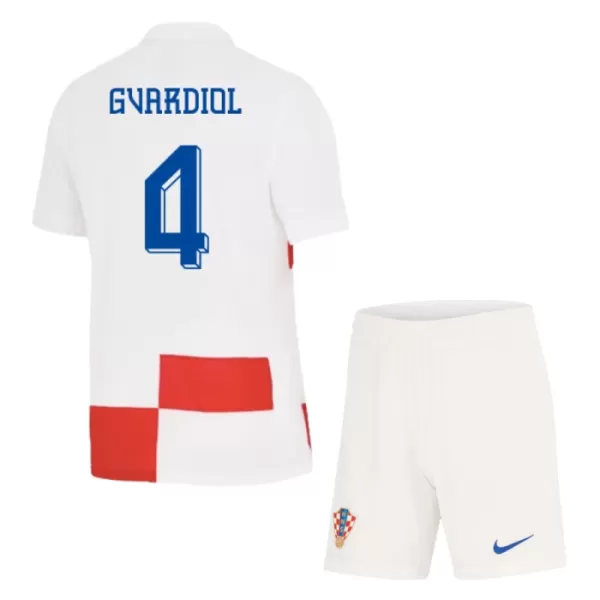 Kit De Football Croatie Josko Gvardiol 4 Enfant Domicile Euro 2024