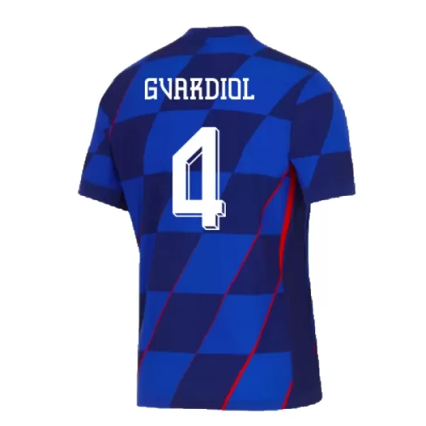 Maillot De Foot Croatie Josko Gvardiol 4 Extérieur Euro 2024