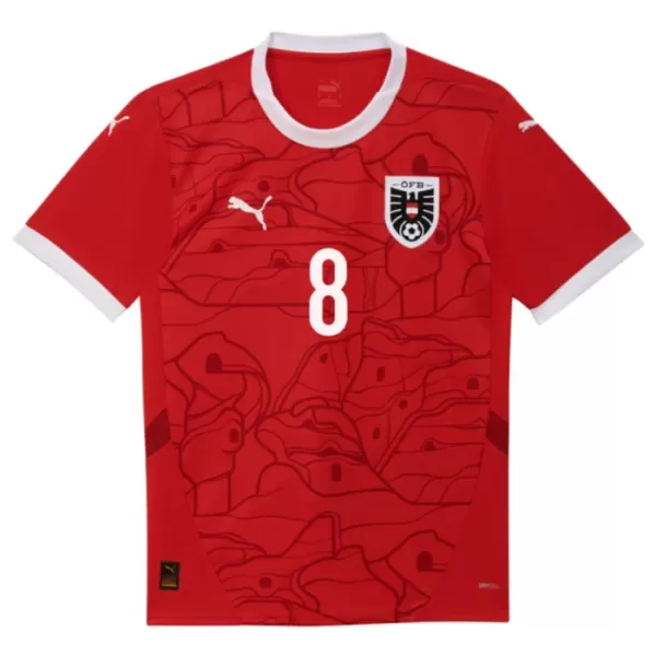 Maillot De Foot Autriche David Alaba 8 Domicile Euro 2024