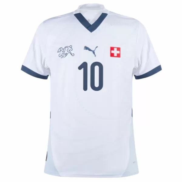 Maillot De Foot Suisse Xhaka 10 Extérieur Euro 2024