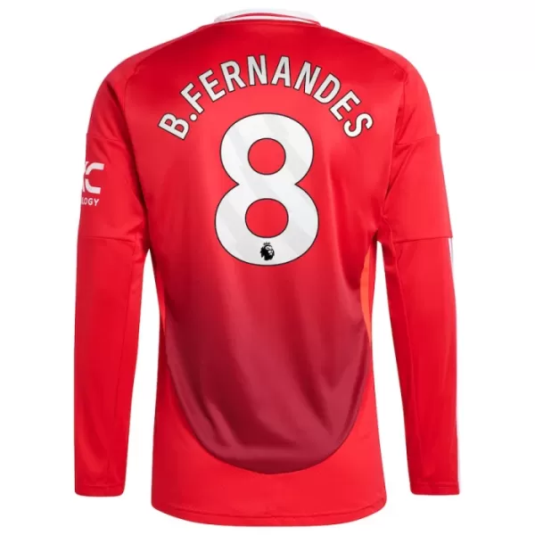 Maillot De Foot Manchester United Bruno Fernandes 8 Domicile 24/25 Manches Longues