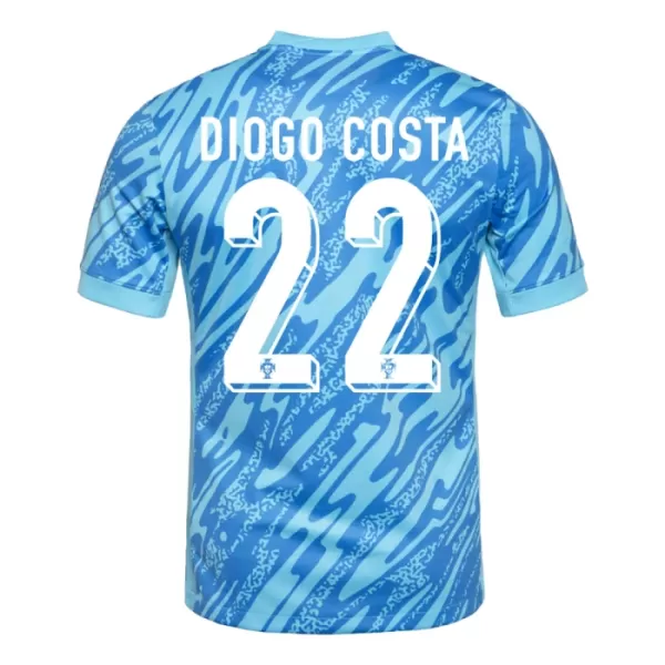 Maillot De Foot Gardien Portugal Diogo Costa 22 Euro 2024 Bleu