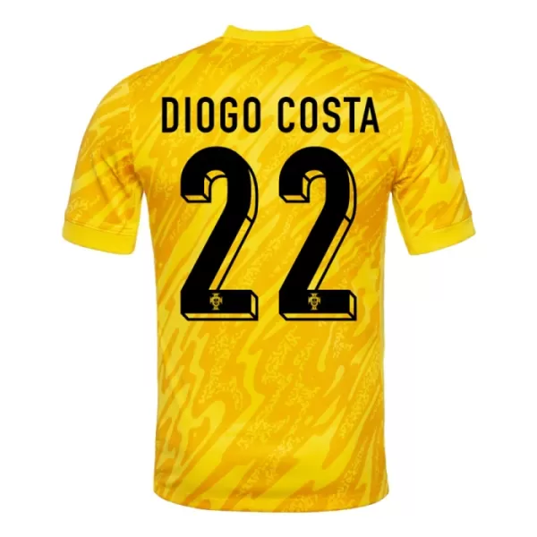 Maillot De Foot Gardien Portugal Diogo Costa 22 Euro 2024 Jaune