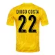 Maillot De Foot Gardien Portugal Diogo Costa 22 Euro 2024 Jaune