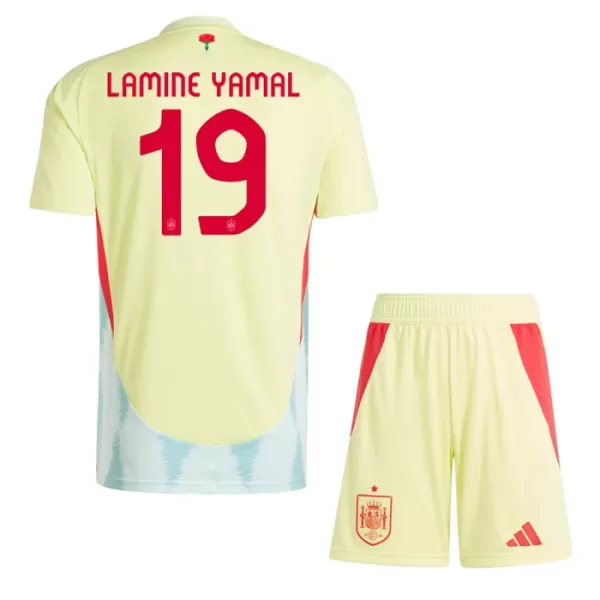 Kit De Football Espagne Lamine Yamal 19 Enfant Extérieur Euro 2024