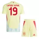 Kit De Football Espagne Lamine Yamal 19 Enfant Extérieur Euro 2024