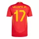 Kit De Football Espagne Williams JR 17 Enfant Domicile Euro 2024