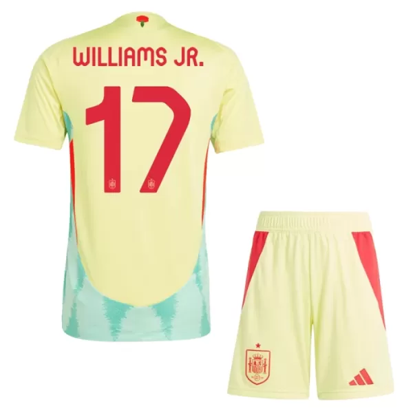 Kit De Football Espagne Williams JR 17 Enfant Extérieur Euro 2024