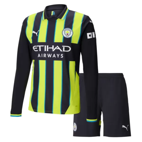 Kit De Football Manchester City Enfant Extérieur 24/25 Manches Longues