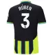 Maillot De Foot Manchester City Rúben Dias 3 Extérieur 24/25