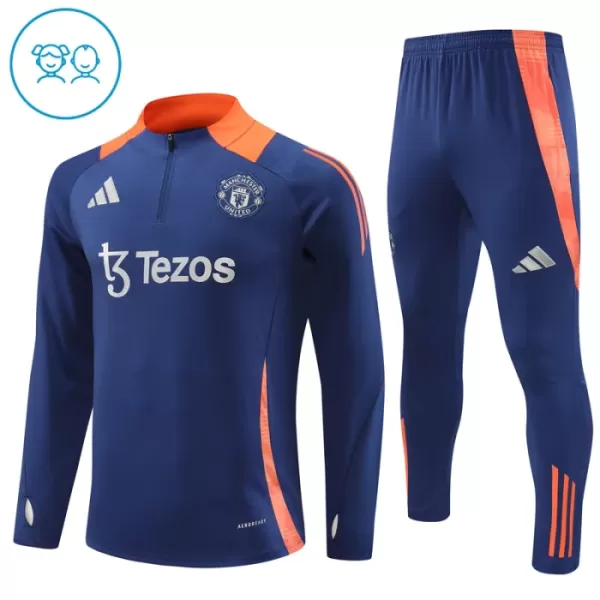 Manchester United Enfant Kit de Sweat-shirt d’entraînement 24/25 Navy