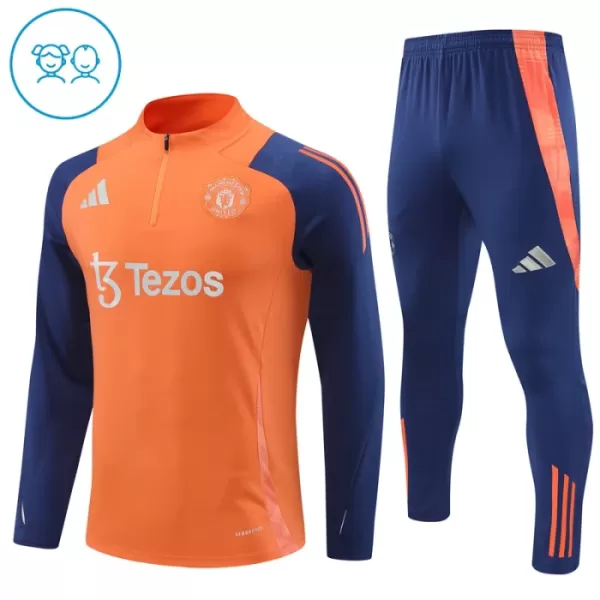 Manchester United Enfant Kit de Sweat-shirt d’entraînement 24/25 Orange