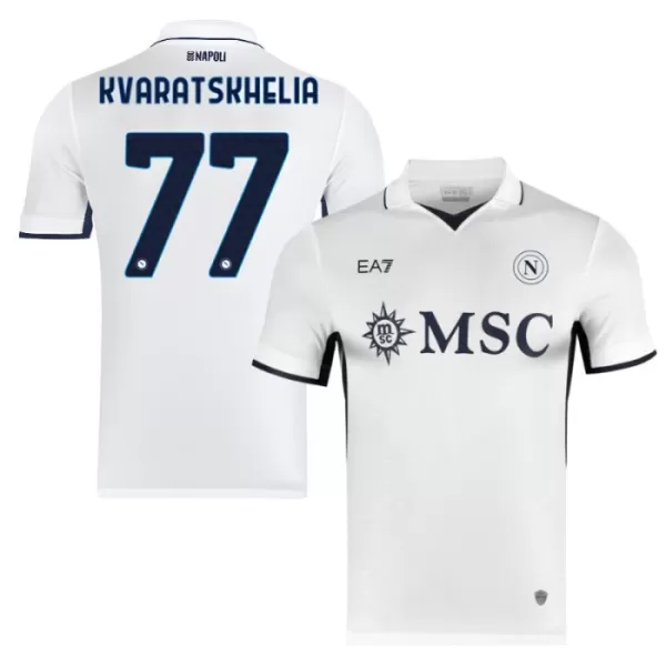 Maillot De Foot SSC Naples Kvaratskhelia 77 Extérieur 24/25